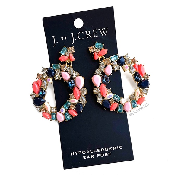 J. Crew Jewelry - J. Crew Colorful Wreath Statement Earrings